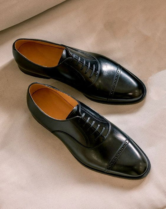 Classic Black Woven Leather Loafers (Copy)